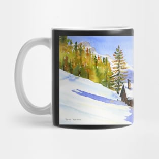 Swiss mountain chalet Mug